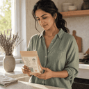 Priya, 31, nonprofit program manager, reading a sustainability label