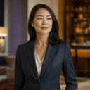 Renee Park, 41, regional sales director, in a charcoal blazer